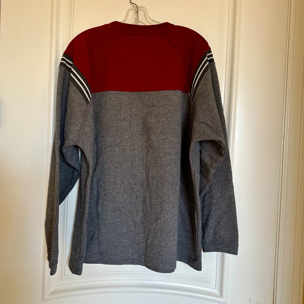 Extreme Gear Men’s Red & Gray Striped Thermal Shirt – Size XL -Vintage Y2K / 90s - Picture 2 of 6